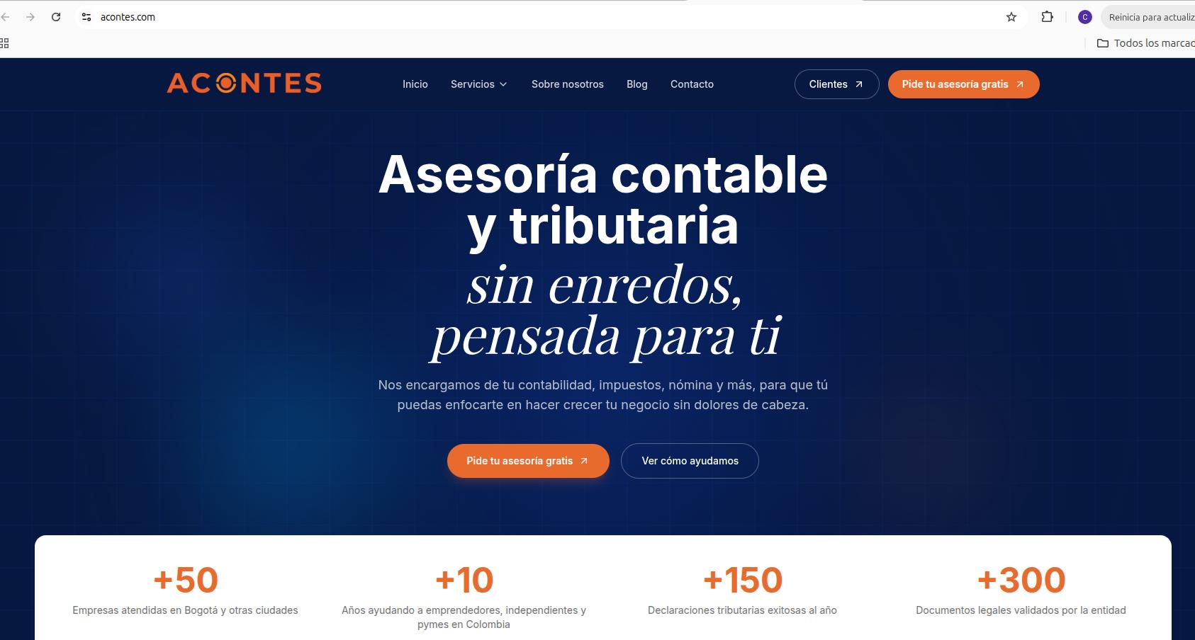Página web Acontes